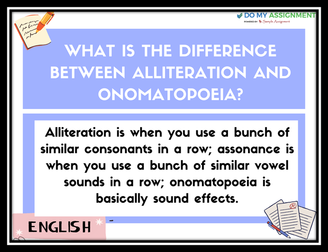 difference between alliteration and onomatopoeia