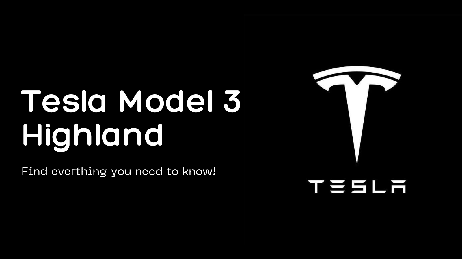Tesla 3 Model Highland