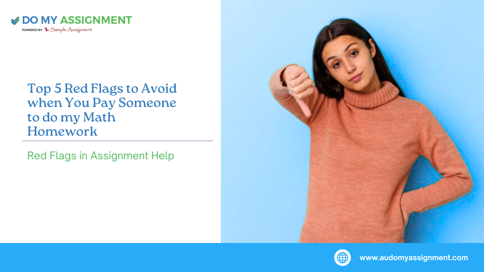 Top 5 Red Flags to Avoid when You Pay Someone to do my Math Homework