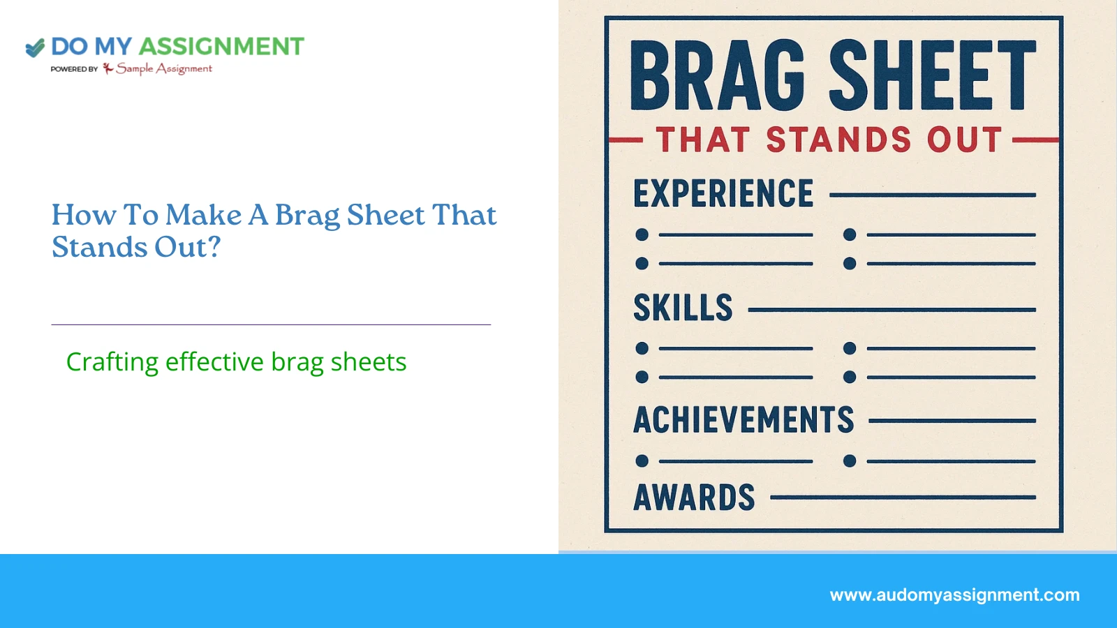 How To Make A Brag Sheet That Stands Out?